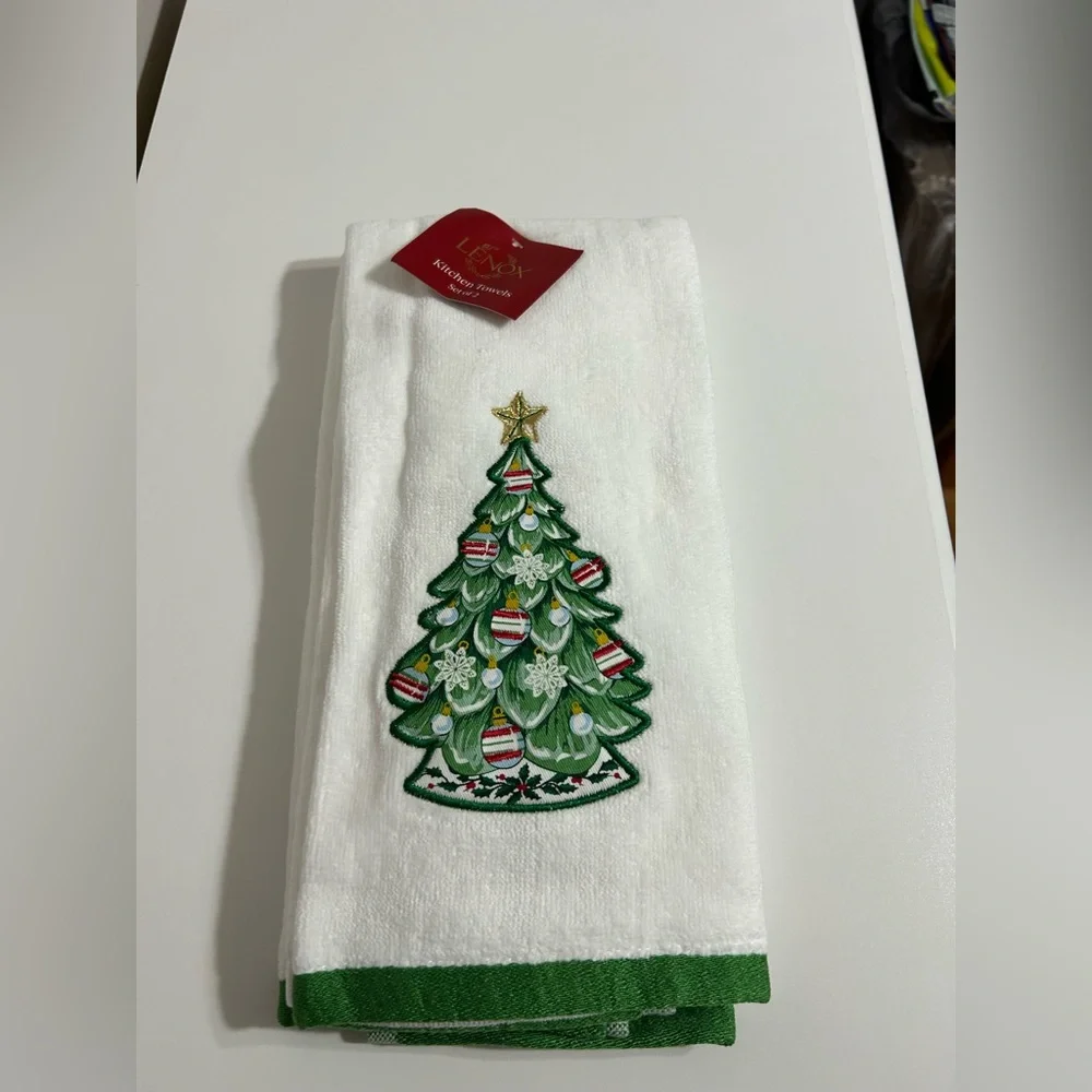 Christmas Advent Tree Embroidered‎ Hand Towels